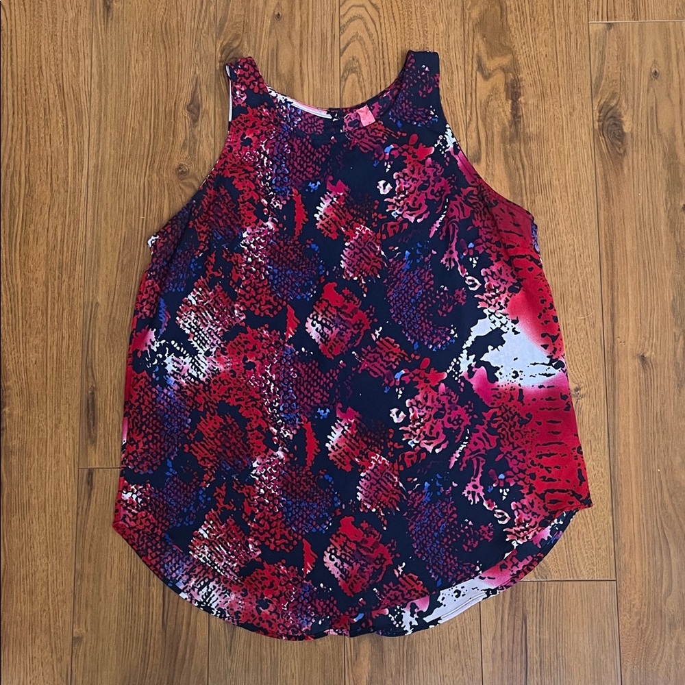 Eight Sixty Vibrant Red and Navy Tank Top